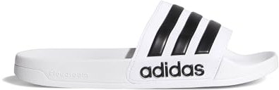 adidas CF Adilette, Scarpe da Spiaggia e Piscina Uomo, Ftwr Nucleo Bianco Nero Ftwr, 44.5 EU Stretta