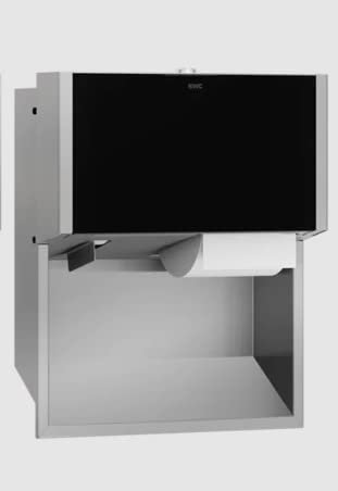 KWC Unterputz WC-Rollenhalter EXOS. für 2 Rollen in 3 verschiedenen Varianten erhältlich, Variante:Front schwarzes ESG-Glas