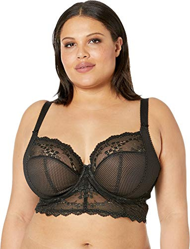 Elomi Damen Charley Bralette: Modischer Longline-Stil mit tiefem Ausschnitt Stretch-Spitze UK-Größen E-HH, EU-Größen F-L