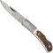 Haller Unisex – Erwachsene Damast-Taschenmesser Hirschhorngriff, braun, one Size