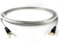 Câble de Terre de 1,25 m - 1 x 0,50 mm² - Pour Tourne-Disques, Appareils Phono Avec Raccord de Terre - Sabot de Fourche Plaqué Or - Transparent Argenté