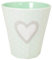 MEA LIVING Melamin Becher Tasse 250 ml HERZ mint Camping Kinder Tasse Geschirr