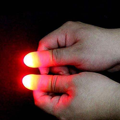 ANNIUP Lot de 2 paquets de 4 lampes LED pour doigt - Jouet magique pour Halloween