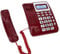Téléphone Filaire avec Identification de l'appelant, téléphone Fixe Filaire GY-T2020CID pour la Maison/l'hôtel/Le Bureau(Rouge)