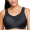 Glamorise Damen Wonderwire-Sport-BH Hohe Belastung, Schwarz,80H
