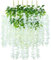 SMALUCK Artificial Wisteria Flowers Vine Fake Wisteria Garland Hanging Flowers for Wedding Garden Home Party Decorations, White