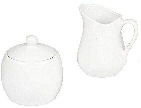 FOFO' Set Colazione LATTIERA E ZUCCHERIERA in Ceramica Bianca Lucida