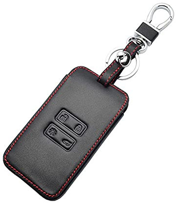 BIGJIYU Genuine Leather Case 4 Buttons Flip Folding With Keychian For Renault Arkana Key Cover,Dacia Key Fob Holder,Dacia Sandero Accessories
