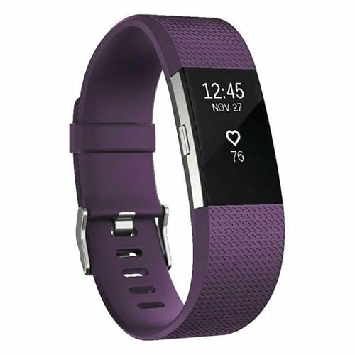 Strap-it Silikonarmband Lila - Passend für Fitbit Charge 2 - Armband für Smartwatch - Ersatzarmband