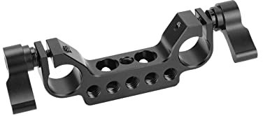 SZRIG 15mm Rail Rod Clamp with 1/4-20 Thread Black Knob for DLSR Camera Rig Cage Baseplate Photo Studio