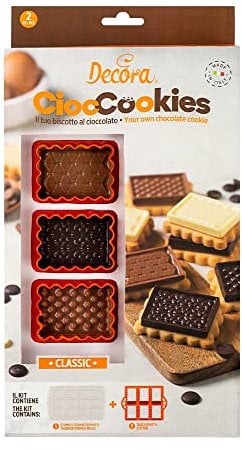 Decora 0255156 Set 2 PCS for Chocolate GALLETTE Classic, Orange