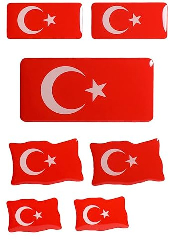 Bike-Label Türkei 3D Flaggen Aufkleber Sticker füt Auto Kfz Motorrad Helm PC Laptop selbstklebend witterungsbeständig X300857