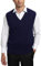 Kallspin Men’s Sweater Vest Wool Blend Cable Knit Sleeveless Jumper Casual Pullover Knitwear(Navy Blue, M)