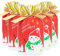 HRX Package Kekstüten Weihnachten, 50 Stück Plätzchentüten Gebäcktüten Klein Tüten für Süßigkeiten Geschenktüten Verpackung zum Binden für Weihnachten Adventskalender Partytüten (Rot)