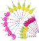 KEYIDO Cocktail Straws, 50 Pcs Flamingo Pineapple Paper Straws, Fun Hawaiian Tropical Beach Luau Jungle Cocktail Party Decorations Supplies