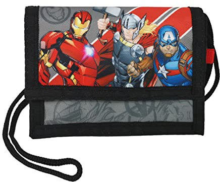 Theonoi Geschenkidee Kinder Geldbörse Geldbeutel Portemonnaie Brieftasche Brustbeutel (Avengers)