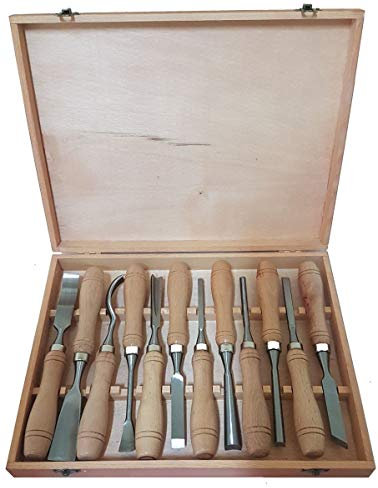 SERIE 12 SGORBIE PER INTAGLIO E INTARSIO LEGNO SCALPELLI UTENSILI