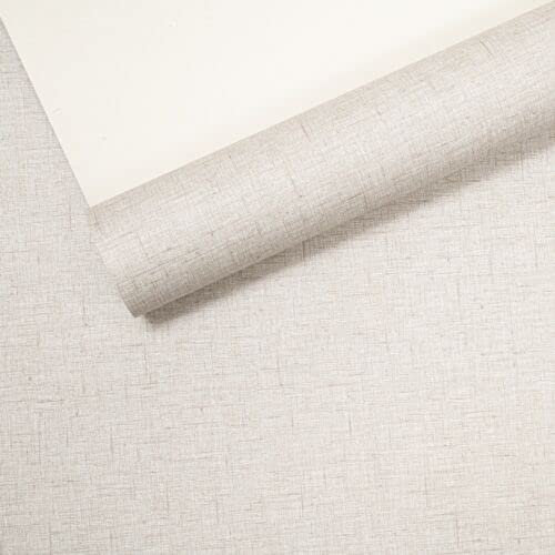 SOPHIE LAURENCE Concrete Effect Wallpaper in Distressed Grey with Linen Texture for Office and Kitchen - Sample Sheet