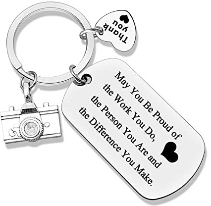 Photographer Thank You Gift Photographers Gifts Photographer Key chain Photography Gifts for Photographers Photography Lover Gifts Make A Difference Key chain Inspirational Gift Photo Club Gift