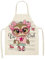 HJOSWVNS Kittelschürze Rosa Gestreifte Tiere Kittelschürze Damen Baumwolle und Hanf Kochschürze Einstellbar Schürze Mann Langlebig Küchenschürze Damen Kinderschürze Atmungsaktiv Küchenschürze 55x68cm