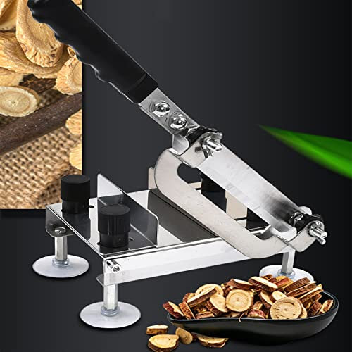 Fleischschneider für den privaten oder gewerblichen Gebrauch, Schneidemaschine, manueller Allesschneider, Edelstahlmaterial, einstellbare Dicke, anwendbar für Ejiao und andere medi