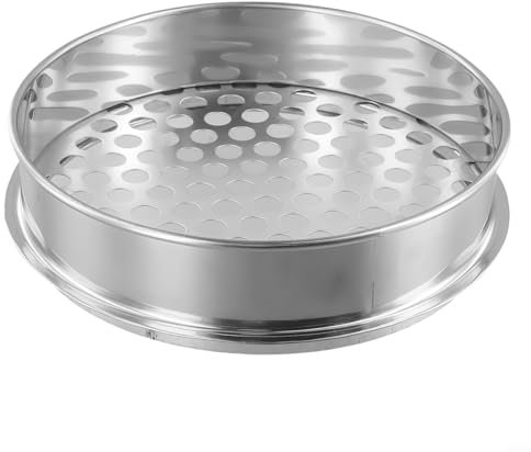 Setaccio da giardino per terriccio e terriccio, struttura in metallo argento, foro da 6 mm/7 mm/12 mm, efficace separazione grossolana (foro rotondo 12 mm)