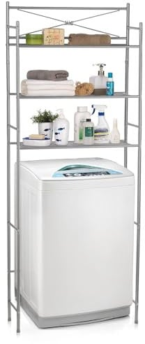 IDIMEX Toilettenregal MARSA mit DREI Ablageflächen – Vielseitiges Standregal, WC- und Waschmaschinenregal in Anthrazit, Perfekt für Waschküche