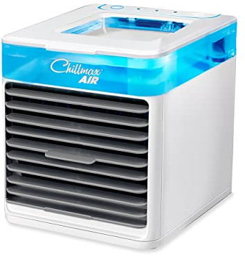 Chillmax Air Pure Chill with Free Spare Filter Bundle - Personal air cooler and humidifier that chills you 2 ways!