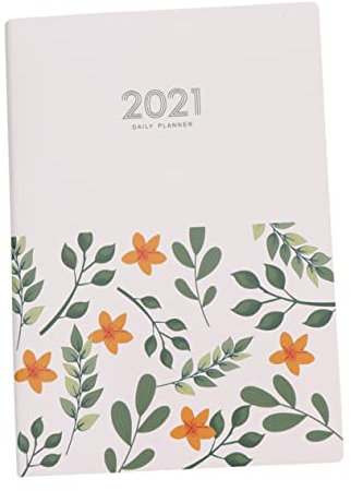Tofficu 1 Stück 2021 Planheft 2021 schreibwaren büroartikel Notizkarten Briefpapier Pinnwand Kalender Notizbücher Tischkalender Terminkalender für 2021 Terminkalender 2021 Tasche planen a5