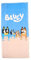 My sweety pop Strandtuch Bluey – Badetuch – Kinder – 70 x 140 cm – 100 % Baumwolle – Urlaub – Geschenkidee – Bluey – Blau/Sand – Hund – Fuchs