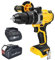 Rotary Hammers Electric Hammer Drill 20V Brushless Cordless 13mm Power Impact Drill Ice Screwdriver 4.0Ah Battery For Wood Metal Concrete(1PC 4Ah Battery)