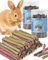 Timothy Heu Sticks,ERKOON 76 Stück Kaninchen Spielzeug Karotten Rosengraskuchen Zahnpflege Molar, Chinchillas Spielzeug Kauspielzeug für Kaninchen, Meerschweinchen, Hamster, Chinchilla