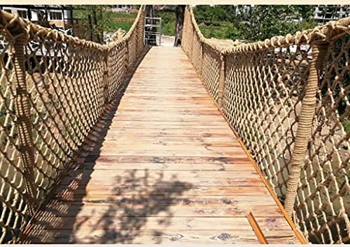 Safety Rope Netting, Safety Rope Netting for Railing,Anti Falling Hemp Rope Nets for Balcony,Natural Multiple Sizes Mesh Nets Fence(1Mx1M(3.3FTx3.3FT))