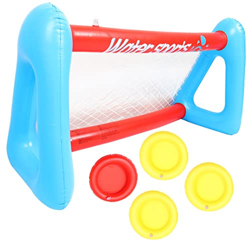 ibasenice 1 Set calcio d'acqua gonfiabile per bambini water game bambini giocattolo di pallavolo gioco di nuoto rete da pallavolo per piscina giocattolo da piscina giocattolo da beach volley
