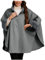 Angebot des Tages: Damen Poncho Winter Women's Knitted Ponchos & Capes Kleidung Schwarz Nach Schulter Op mit Kapuze Schottische Schal Warm Strick Dufflecoat Stola Herren Kapuzenmantel Sauna