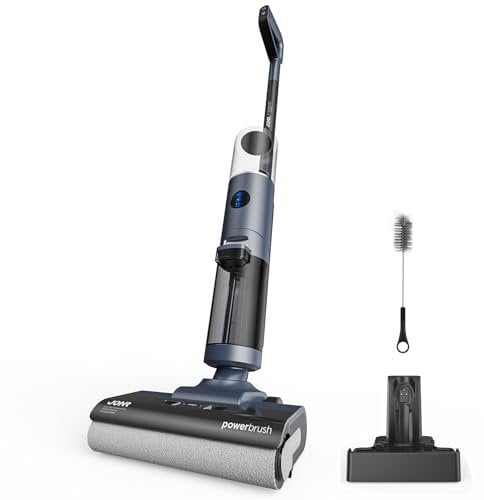 JONR ED12 Pro Aspiradora en seco y húmedo a batería, aspiradora mopa inalámbrica, Limpieza Triangular, autolimpieza con Agua Caliente, Secado con Aire Caliente, Tanque de Agua de 850 ml