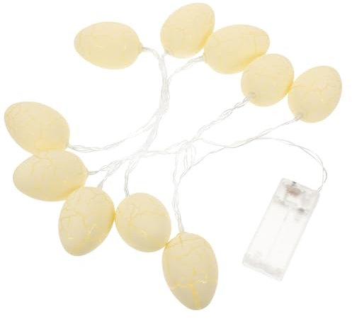Amosfun Riss-Ei Lichterkette 1,5M Mit 10 Led Lichtern – Batteriebetrieben FüR Festliche Innen- Und AußEndekoration Ideal FüR Hochzeiten Weihnachten Geburtstagsfeiern Und Familienfeiern