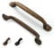 ELEBUILD 12 Pack, 128mm, Brass Kitchen Cupboard Door Handles, Cabinet Handle Drawer Pulls for Wardrobe Bathroom