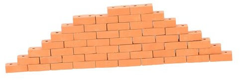 Sosoport 50 Stück simulierter Ziegel Beton Miniatur Bausatz gefälschter Ziegelstein Leicht bastelset basteln für Toys DIY Feengarten Ziegel DIY-Sandtisch-Ziegelmodelle rot