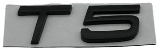 T5 T6 Motor-Auto-Emblem, Heck-Kofferraum-Aufkleber für Volvo XC90, XC60, S80, S60L, Karosserie-Aufkleber, Premium-Auto-Modifikationszubehör, wetterfestes Design (T5, schwarz)