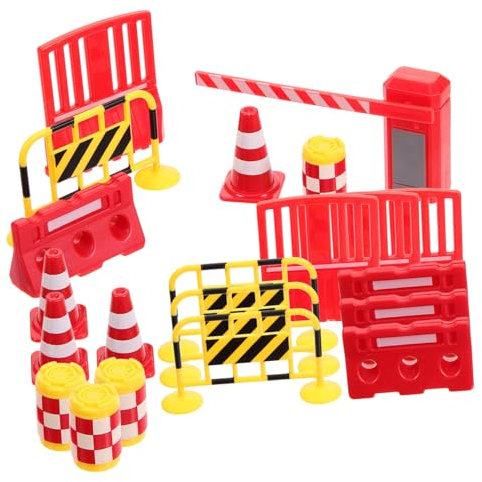 Milisten 22 Teile Verkehrszeichen Spielset für Kinder Lernspielzeug für Straßenverkehr Pädagogische Verkehrsschilder für Kreative Spiele Jahren