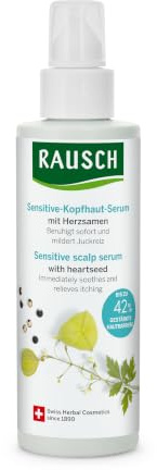 RAUSCH Sensitive-Kopfhaut-Serum mit Herzsamen 100ml irritierter Kopfhaut | Beruhigende Pflege für sensible Kopfhaut, für Mikrobiom-Balance, hautverträglich, vegan, mit Herzsamen, Schweiz