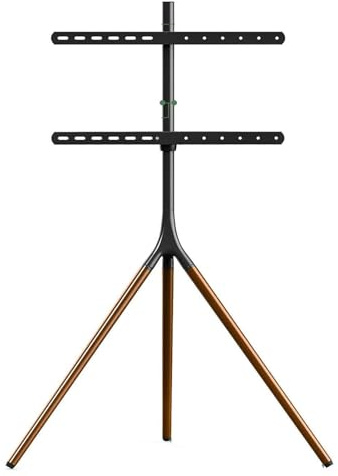 Tripod Easel TV Stand for 45-65 Inch Screens, Swivel & Height Adjustable, Max VESA 400x400mm, Supports Up to 45.5kg/100lbs