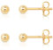Ohrstecker Silber Vergoldet - Ohrringe Kugel Vergoldet 4mm - Ohrring Klein Gold - Stecker Ohrringe Gold - Stecker Gold - Goldene Kugel 4mm - Kleine Ohrringe - Gold Plated Ohrringe - Ohrringe Kugeln