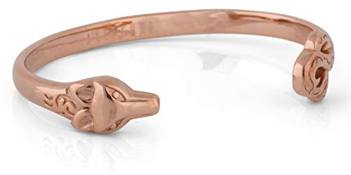 Akitsune Ferus Bracelet | Bijoux de Bras Femmes Hommes Bracelet en Acier Inoxydable Cuff Bracelet Renard Minimaliste