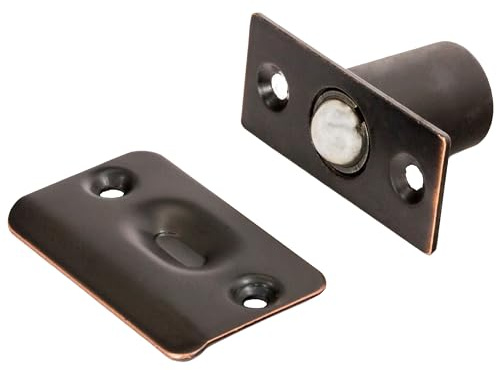 2 Pack Rok Hardware Oil Rubbed Bronze Adjustable Large Closet Cabinet Ball Catch Latch With Radius Corners And Strike