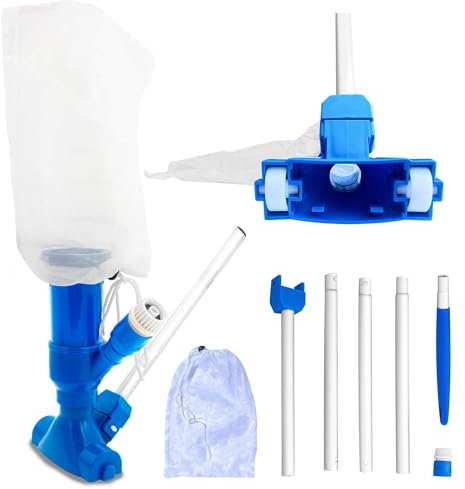 SWIMLINE HYDROTOOLS Venturi Pool Jet Vacuum – Compact Cleaner for Inflatable & Above Ground Units, Hot Tubs & Spas, Hose-Connected, Dark Blue, Small