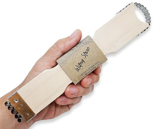 WitnyStore Kokosnuss-Reibe – Vintage-Küchenwerkzeug – traditioneller thailändischer Stil, Mehrzweck-Handschaber und Schredder aus Holz für frisches oder Baby-Kokos-Fleisch – 17,8 x 3,8 x 1,3 cm