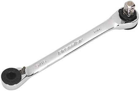 Sealey Ak6967 Ratchet Spanner 1/4In Hex X 5/16In Hex Dr with 1/4In Sq Dr Adaptor