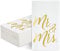 Serviettes en Papier de Mariage - Paquet de 50, 3 Epaisseurs, Inscription Mr et Mrs en Feuille d'Or Métallique - Doré